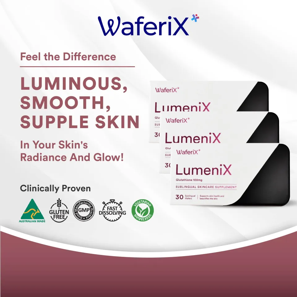 lumenix glutathione WaferiX LumeniX 100mg Skin Brightening Glutathione Supplement Single Box  (Acne scar,Whitening,Lightening)