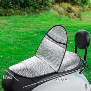 ผ้าคลุมเบาะ ผ้าคลุมเบาะรถยนต์ไฟฟ้า กันลื่น ป้องกันแสงแดด หมอนรองนั่งรถยนต์ไฟฟ้า สองชั้น ระบายอากาศได้