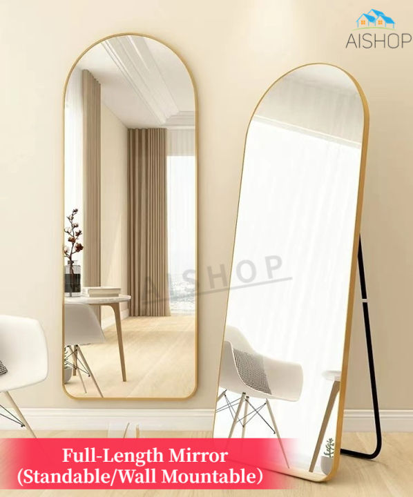 [SG Seller]Full Length Mirror Floor Stand Mirror Home Bedroom Wall Hanging Mirror Lazada Singapore