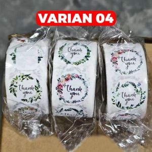 STICKER THANK YOU TEMPEL MOTIF LUCU / STICKER UCAPAN TERIMAKASIH BULAT COLORFULL