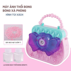 MÁY THỔI BONG BÓNG HÌNH TÚI XÁCH XINH XẮN CÓ NHẠC ĐÈN