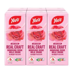 Yeos Bandung Rose Milk 250ML (Pack Of 6)