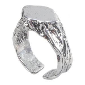 Kích thước đá bucolic Tribal Ring handmade hợp kim với đá tự nhiên kết thúc dã ngoại ngoài trời món quà Đá Nhẫn đeo ngón tay