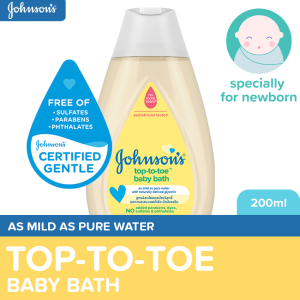 Johnsons Top to Toe Baby Wash 200ml- Newborn Baby Essentials Baby Care Baby Bath Body Wash For Baby