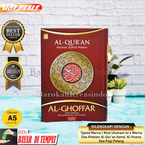 Mushaf AlQuran Tanpa Terjemah Tajwid Warna Al-Ghoffar A5 Sedang Khat Utsmani Disertai Doa Dzikir Pagi Petang Khalifah Quran Al Quran Tajwid Berwarna Murah Untuk Wakaf