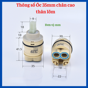 Óc sen nóng lạnh lõi sen vòi chân cao  lõi chia nước gật gù nóng lạnh lõi sen tắm 35 và 40 mm