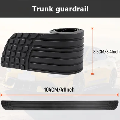 SEAMETAL Car Rear Bumper Protector Trunk Sill Grard Rubber Strip Cover Pad Rear Trunk Anti Scratch Protector Sticker