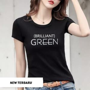 Baju Kaos Wanita Dewasa Green Baju Trendy Kaos Oblong Wanita Baju Distro Cewek Kaos Wanita Viral Baju Kaos Tumblr Kaos Cewek Others Koas Wanita Bahan adem dan tebal Koas Wanita Lengan Pendek