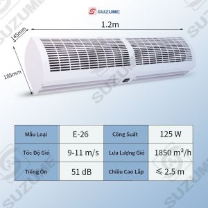BH 1 NĂM Quạt cắt gió 0.9/1/1.2/1.5m quạt rèm gió quạt ra vào chống bụi chống nóng chống côn trùng
