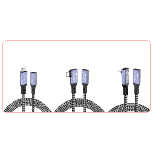 USB C สายพ่วง USB C 4สาย PD240W & 8K60Hz วิดีโอความสามารถเหมาะสำหรับการเล่นเกมและสตรีมมิ่งวิดีโอประเภท C สาย