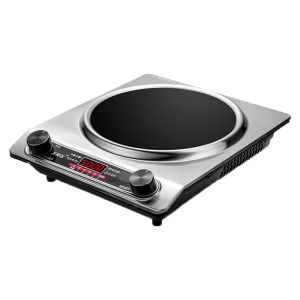 เตาไฟฟ้า เตาแม่เหล็กไฟฟ้า พลังงานสูง 5000W ห้าโหมดควบคุมไฟ ระยะเวลา 60 นาที ใช้กับกระทะทุกเภท เตาไฟฟ้าครบชุด มีการรับประกัน 2 ปี