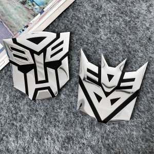 Transformers 3D Car Emblem Sticker Motorcycle Aluminum Autobots Decepticons Sticker Decor Car Body Car Rear Trunk Waterproof Decal Car Accessories