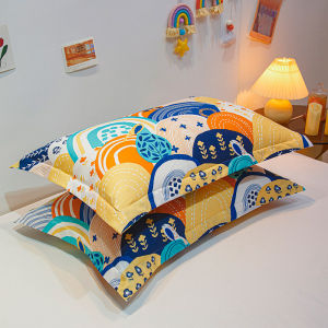 VIVOLILV 【Delivery from Manila】Cartoon Brushed Printed Pillowcase 48x74 Aloe Vera Cotton Soft Pillow Cover for Adults Kids Student Dorm Home