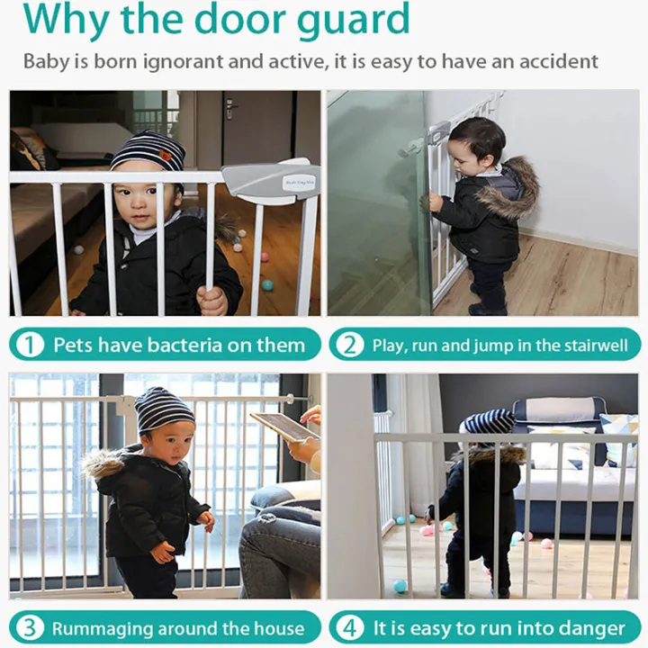 【Local delivery】76 CM Height Safety Gate for Baby Kids Toddler and Pets ...