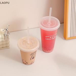 🎉【Low price】🎉LAOPU Kawaii Water Bottle For Coffee Juice Milk Tea Cute Plastic Cold Cups With Straw Lid Portable Reusable Drinking Bottle BPA Free