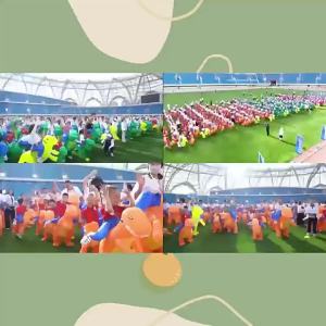 G7 Childrens Dinosaur Inflatable Costume Kids Halloween Costume Dinosaur Ride-On Cartoon Funny Performance Costume 7/7