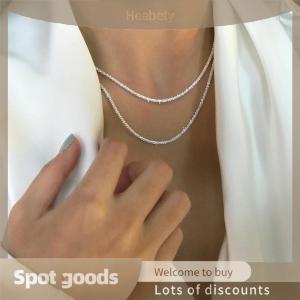 Heabety Fashion Ins Style Popular Simple Sparkling Pendant Clavicle Chain Necklace Collar Bracelet For Women Fashion Jewelry Birthday Gifts