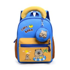 XL Capybara Cute Primary School Student Backpack Lightweight Large Capacity Children School Bag LX