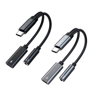 Type C to 3.5mm Earphone & Charging Adapter Type C to 3.5mm Plug & Adapter Easy to Carry Cord for Phone 15/16