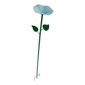 FOUNDTWO Creative Flower Shaped Bird Bath Garden Decor Insect Drinking Butterfly Bee Water Station Bird Food Dispenser Iron Bird Feeding Dish Courtyard