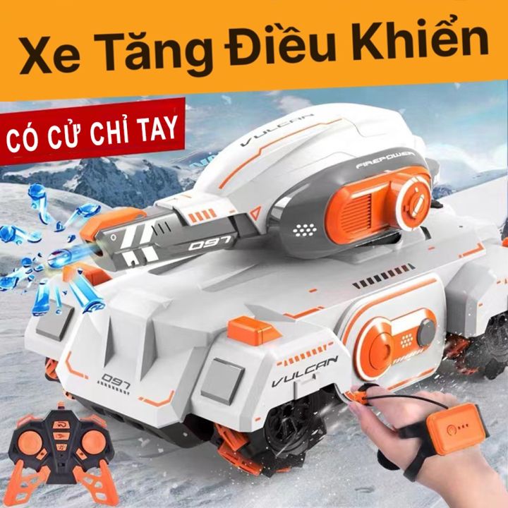 Đồ Chơi Xe Tăng Điều Khiển Cử Chỉ Tay VULCAN, Có Sẵn Remote ,Phóng Hạt ...