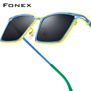 FONEX แว่นกันแดดแฟชั่นผู้หญิงใหม่ในเทรนด์การออกแบบแบรนด์แว่นตากันแดดโพลาไรซ์คุณภาพสูงสี่เหลี่ยมญี่ปุ่น85804