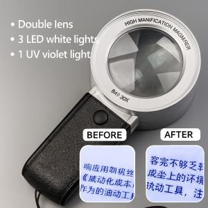 🔍German 30x Magnifying Glass Anti-Fall Genuine Children and the Elderly Dedicated Portable Reading High-Definition Reading Glasses 30倍手持放大镜