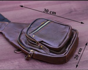 Túi Đeo Chéo Nam Da Bò Thật Nguyên Tấm Có Nhiều Ngăn Phong Cách Túi Bao Tử Đẹp Khoá Hợp Kim Xịn- Da Thật Nguyên Tấm Bảo Hành 2 Năm ( túi bao tử đẹp da thật dùng đi chơi đi du lịch đi học đi phượt )