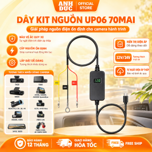 Bộ Nguồn Hardwire Kit 70mai UP06 - Nguồn Parking Camera Hành Trình Cổng Type-CBảo Vệ Pin Giám Sát Đỗ Xe