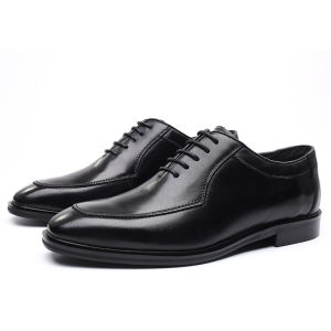 CHMOZYF Mens Shoes Black Leather Formal Shoes for Men Oxfords Male Wedding Party Office Business Shoe Man