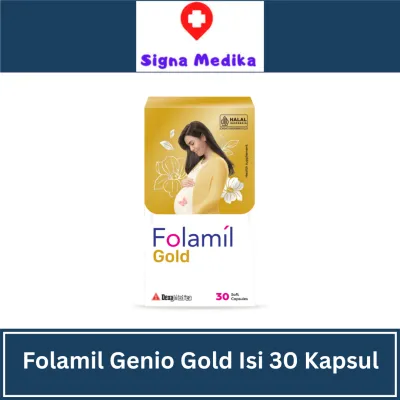 Folamil Genio Gold Isi 30 Kapsul - Suplemen kesehatan ibu Hamil