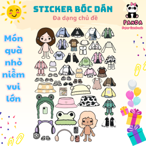 (36B)Bộ Avatar Sticker đồ chơi bóc dán đồ chơi handmade phát triển kỹ năng cho bé