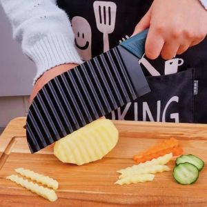 Stainless Steel Potato Wave Cutting Knife Dough Vegetable Fruit Crinkle Wavy Slicer Kitchen Tools