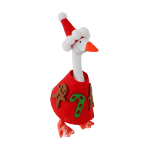 Fabric Outdoor Christmas Decoration Porch Geese Outfit Ornament For Garden Patios Holiday Party Themes