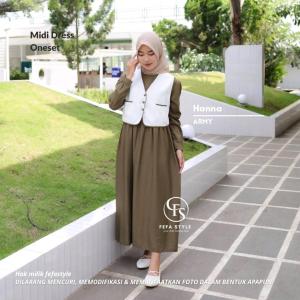FEFA STYLE - MIDI DRESS WANITA KOREAN STYLE - HANNA MIDI