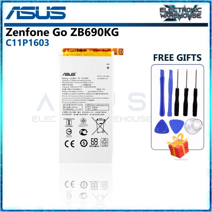 Battery for Asus Zenfone Go ZB690KG Model C11P1603 3380mAh Capacity
