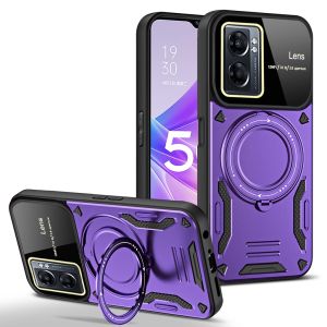 Casing For Oppo A57 A77 A57s A57e A77s A 57s A 77s 4G 5G Shockproof Phone Case Armor Ring Bracket Stent Push Camera Lens Protection Back Cover