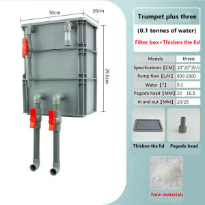 Powerful Fish Tank Filter Canister - Complete Set for Pond Koi Pool - Efficient Water Filtration System