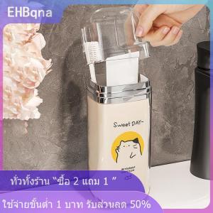 [COD] EHBqna KITCHEN ถ้วยใส่แปรงสีฟันรูปการ์ตูนน่ารักสำหรับเดินทางที่ใส่แปรงสีฟันพกพาสะดวกถ้วยน้ำยาบ้วนปากสำหรับธุรกิจการเดินทางบ้านการตั้งแคมป์