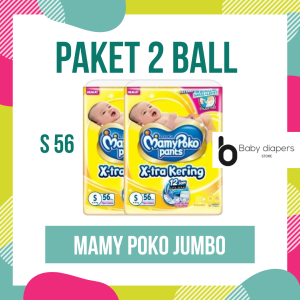 Pampers Mamy poko Jumbo 2 ball varian ukuran S56.M48.L42.XL38.XXL34 Xtra kering