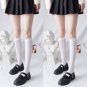 ฤดูร้อนถุงเท้าลูกวัว JK ผู้หญิงบางเฉียบญี่ปุ่นกลางหลอดถุงน่องถุงน่องแฟชั่นเซ็กซี่