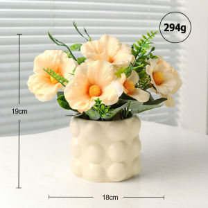 Small fresh artificial flower ornaments flower artificial flower ceramic flower small pot