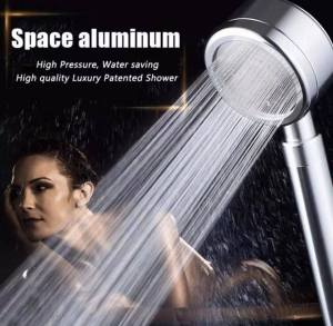 SUS304 Stainless Steel Space Aluminum Shower Head High Pressure Bathroom Shower Sprayer Handheld Rain Shower Water Saving