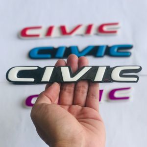 EMBLEM MOBIL CIVIC VARIASI MOBIL HONDA DENGAN HURUF TIMBUL 3D BAHAN FIBERGLASS