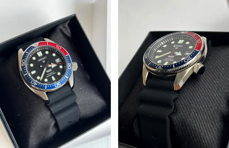 Rubber Strap Seiko Mm200 Pepsi Watch Prospex Diver Spb087