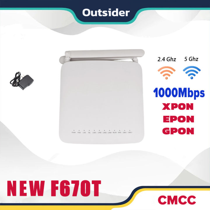 5G WiFi Router Dual Band F670T XPON GPON EPON - Fiber Modem (ONT) with ...