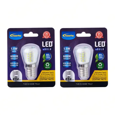 PowerPac 2 Pieces X 1.5W E14 LED Bulb Day Light (PP6225/2)