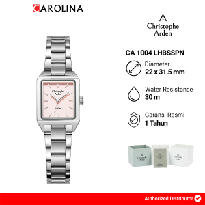 Jam Tangan Wanita Christophe Arden CA 1004 LHBSSPN Pink Dial Silver Stainless Steel Strap