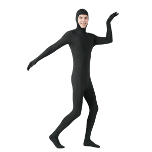 SIRENXI Invisibility Cloak Kid Adult Zentai Spandex Suit Jumpsuit Full Body Suit Creative Costumes Outfit Skin Tight Bodysuit Cosplay Costumes