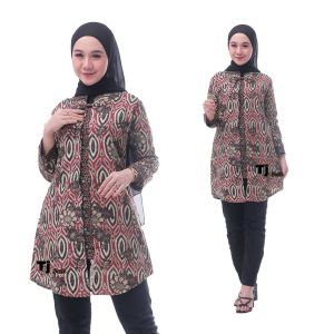 Atasan Wanita Tunik Batik Atasan Kerja Wanita TEJE STORE